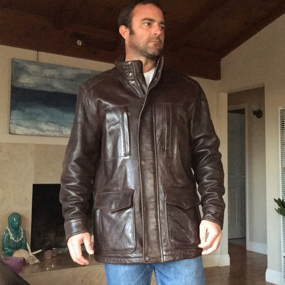 Andrew Marc men’s leather jacket
